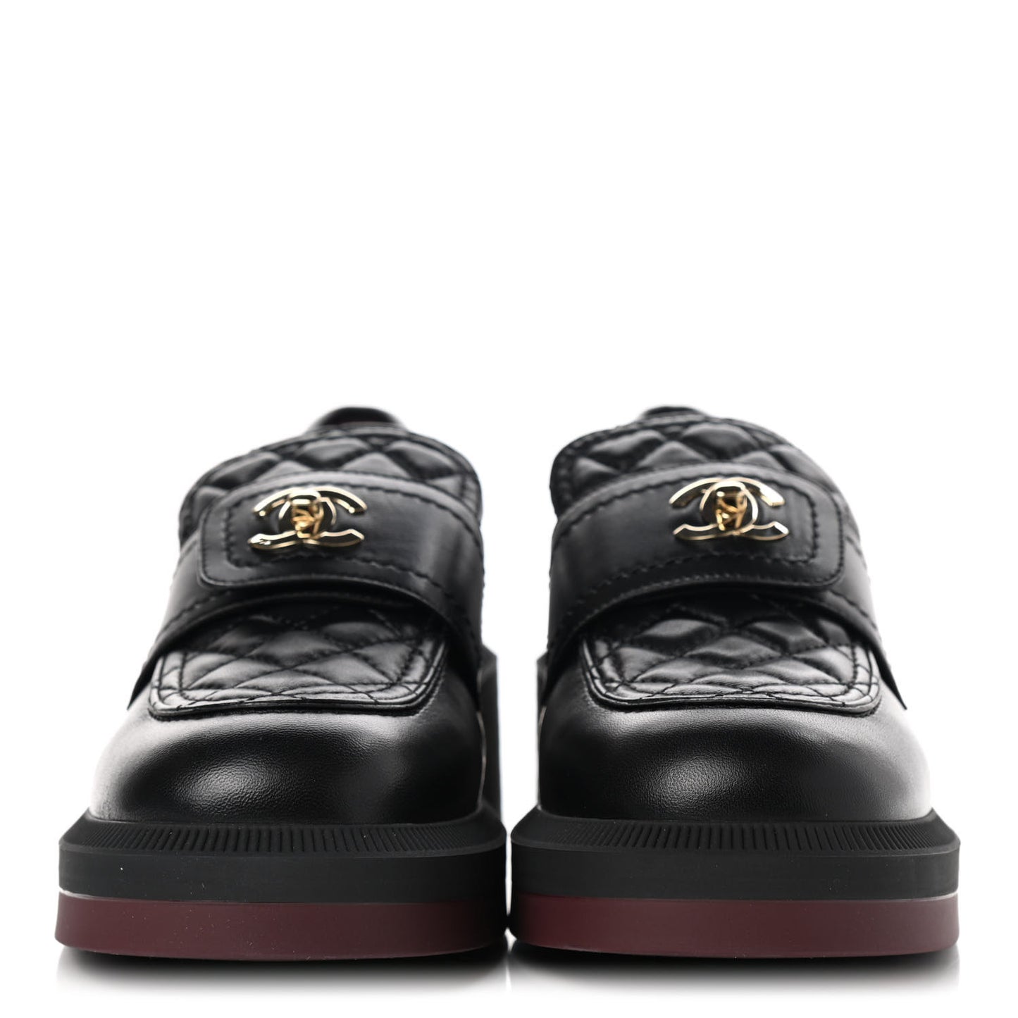 Lambskin Quilted CC Turnlock Loafers 37 Black