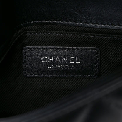 Chanel Calfskin Quilted CC Uniform Flap Belt Bag Black 6 of 10
