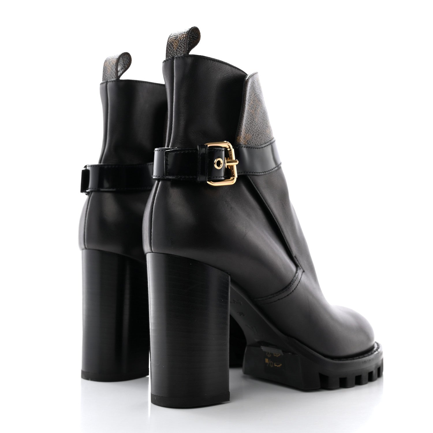 Louis Vuitton Calfskin Monogram Star Trail Ankle Boots 39 Black 4 of 16