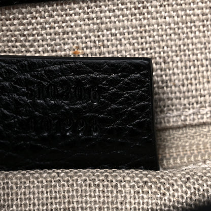 Gucci Dollar Calfskin Medium Interlocking G Top Handle Shoulder Bag Black 7 of 15