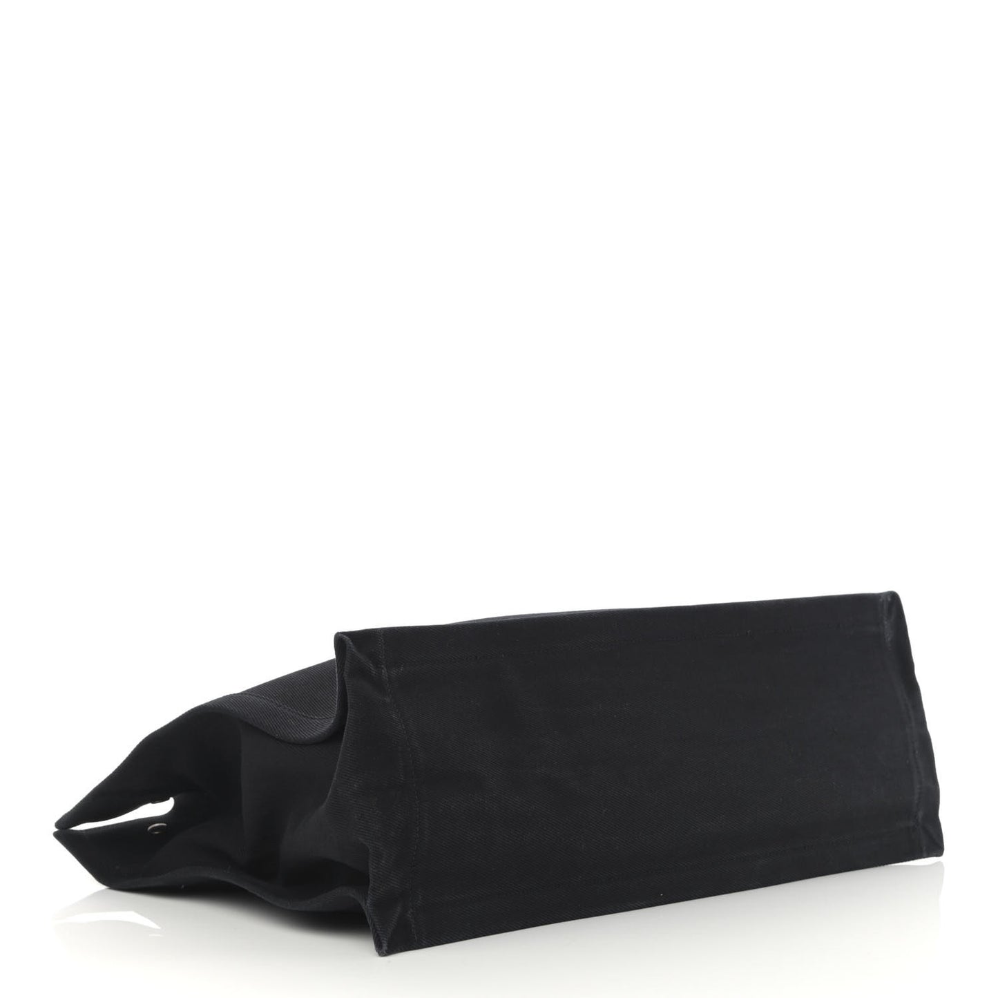 Linen Calfskin Rive Gauche Tote Black