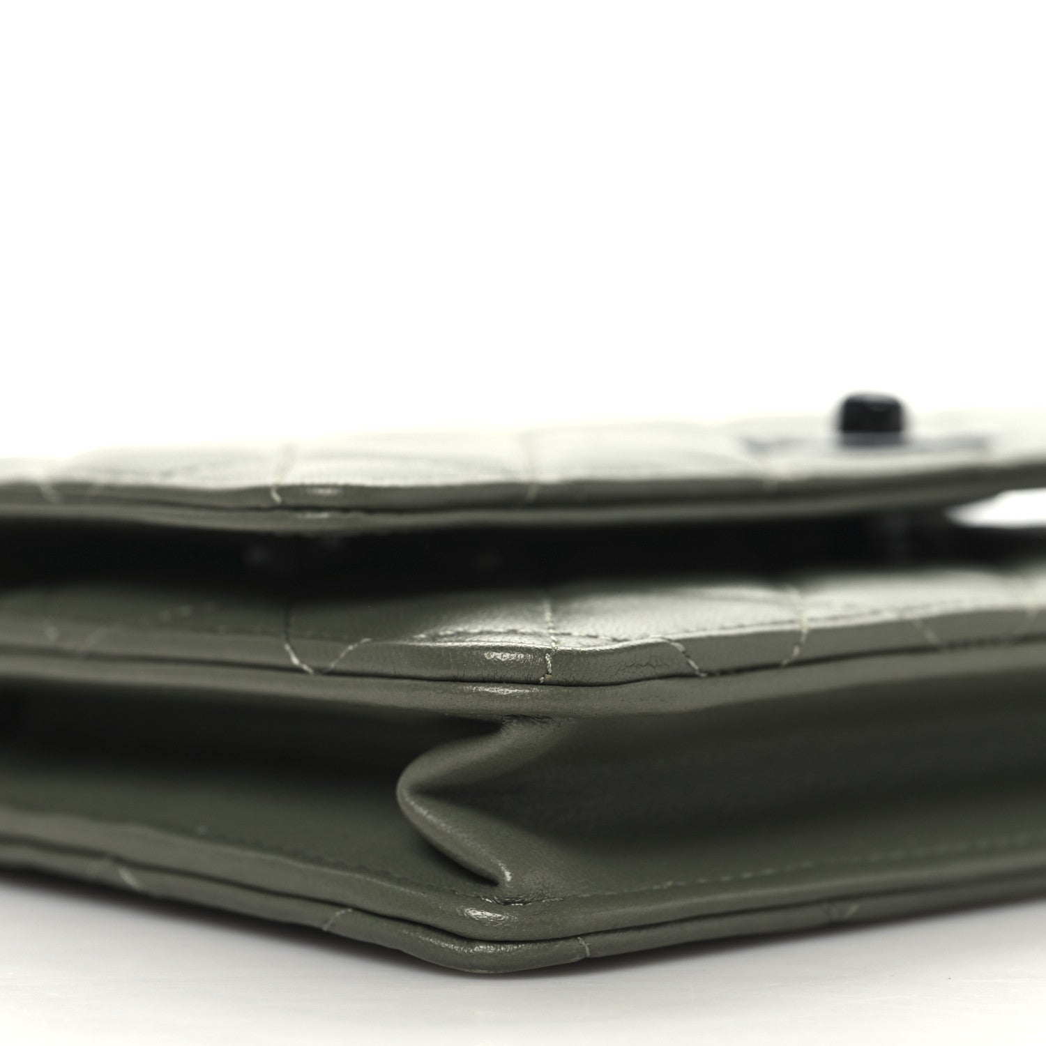 Chanel Lambskin Quilted Trendy CC Wallet On Chain WOC Green 10 of 12