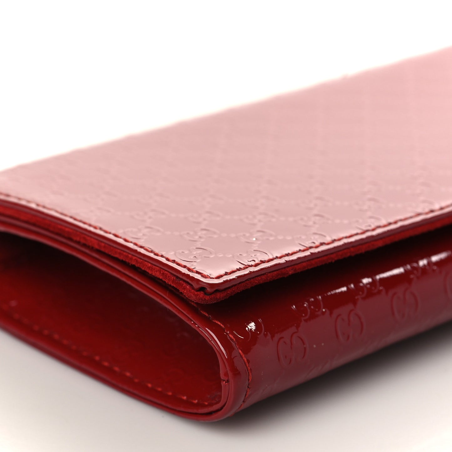 Patent Microguccissima Small Broadway Clutch Red