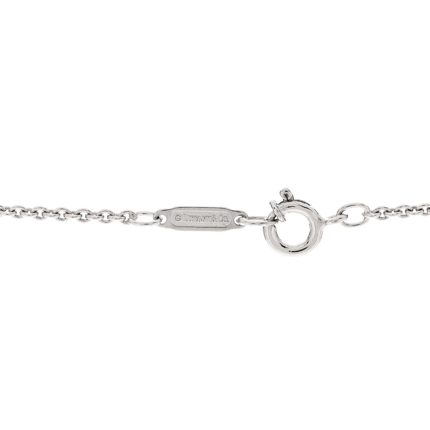 18K White Gold Diamond 1837 Double Bar Pendant Necklace