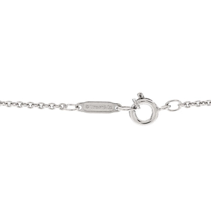 Tiffany 18K White Gold Diamond 1837 Double Bar Pendant Necklace 5 of 6