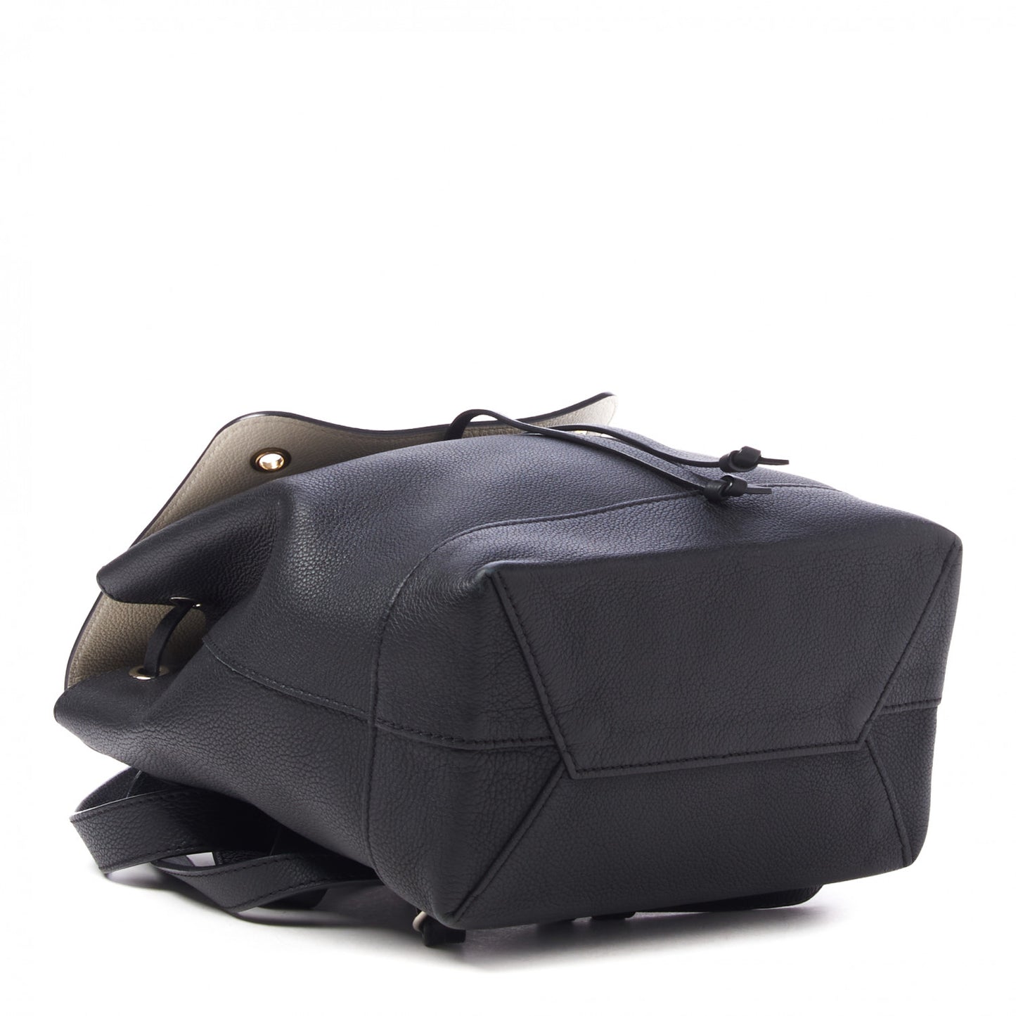 Calfskin Mechanical Flowers Lockme Backpack Black White