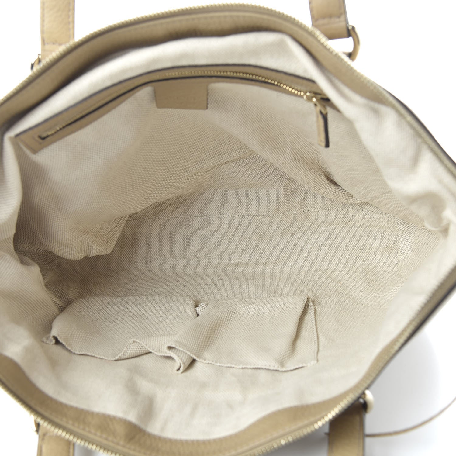 Gucci Pebbled Calfskin Small Soho Top Handle Bag Cream 5 of 10