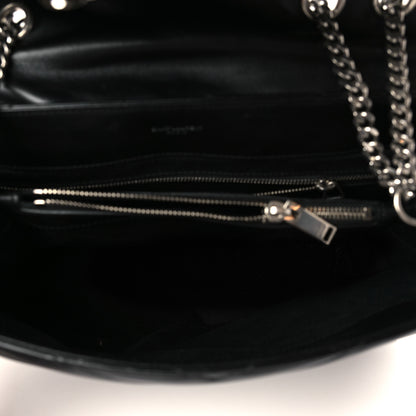 Saint Laurent Calfskin Y Quilted Monogram Medium Loulou Chain Satchel Black 5 of 11