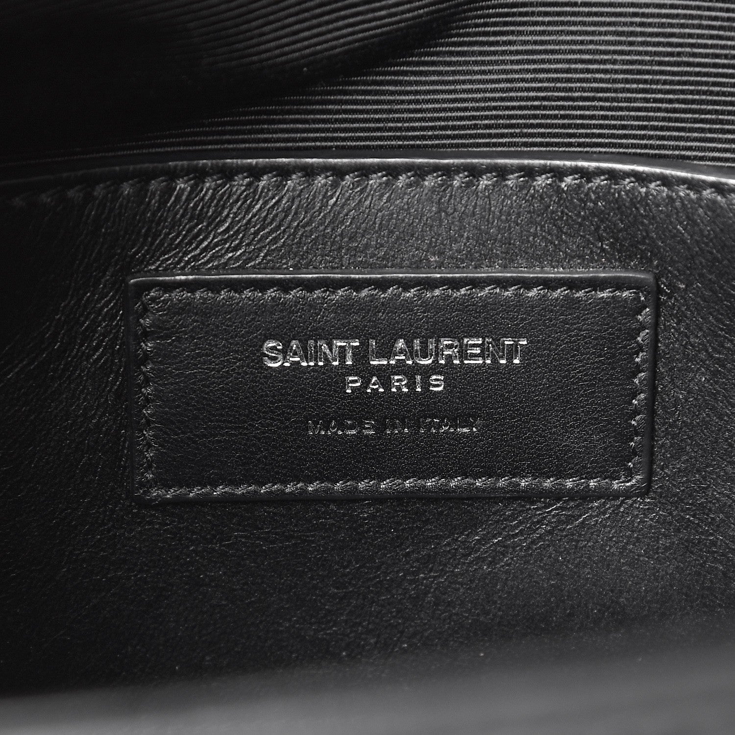Saint Laurent Sheepskin Matelasse Chevron Monogram Large College Satchel Black 8 of 9