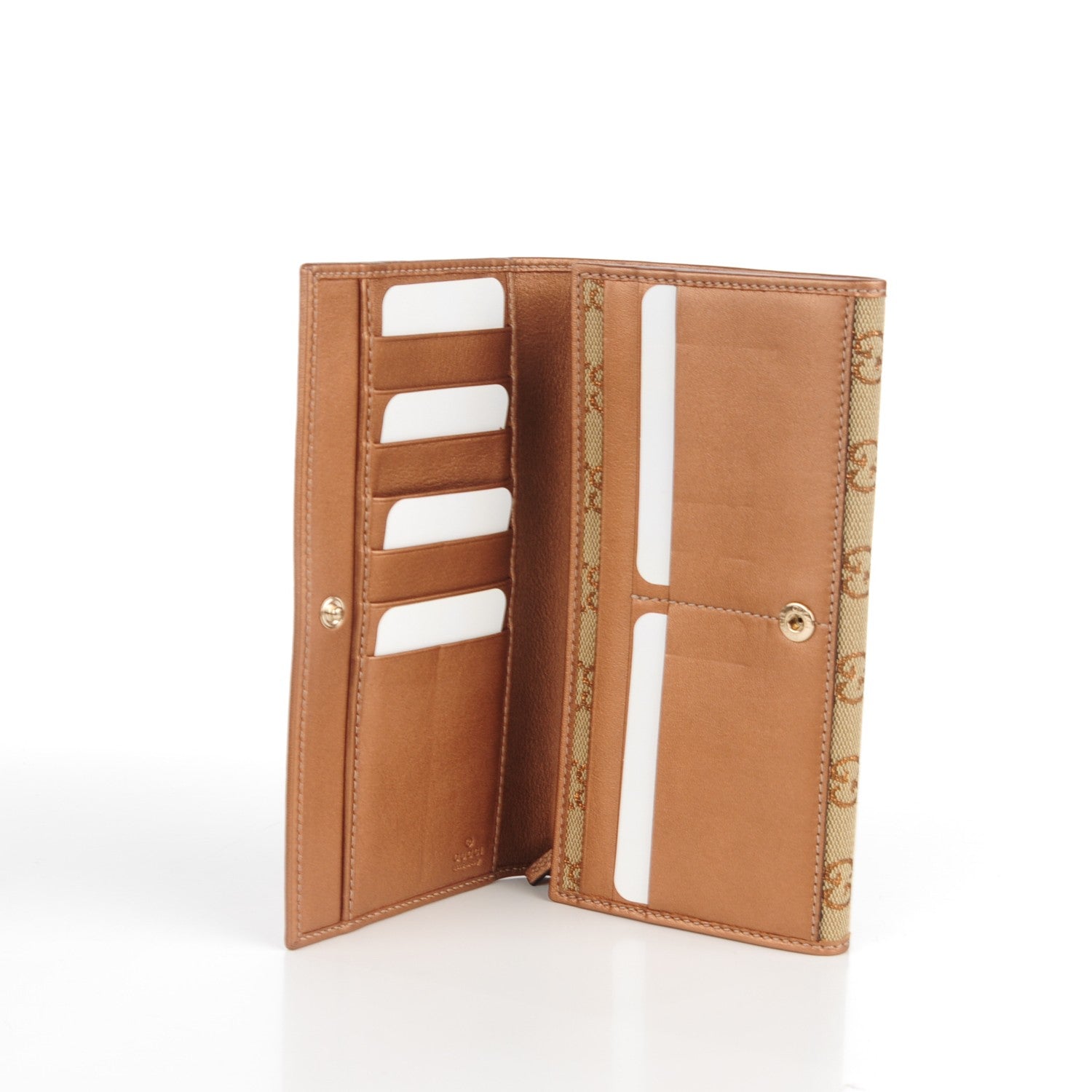 Gucci Monogram Lovely Heart Continental Wallet Metallic Bronze 5 of 8