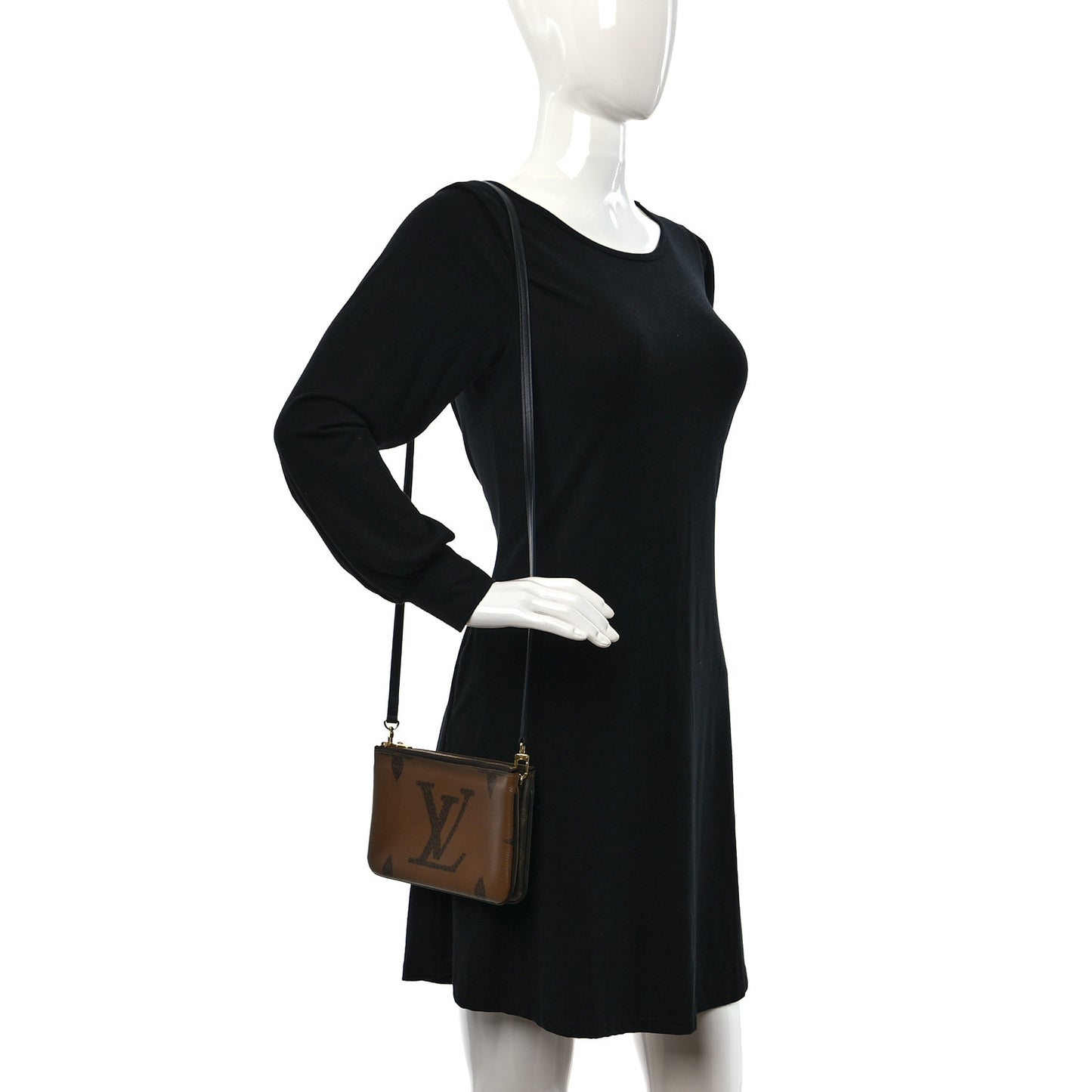 Reverse Monogram Giant Double Zip Pochette