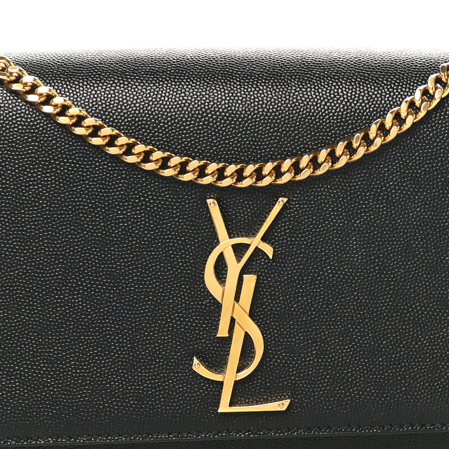 Grain De Poudre Medium Classic Monogram Kate Satchel Black