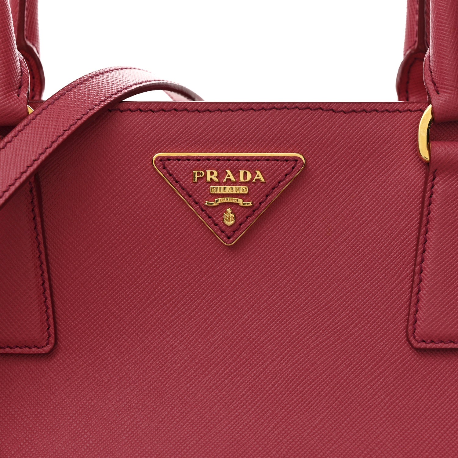 Prada Saffiano Lux Medium Tote Peonia 9 of 13