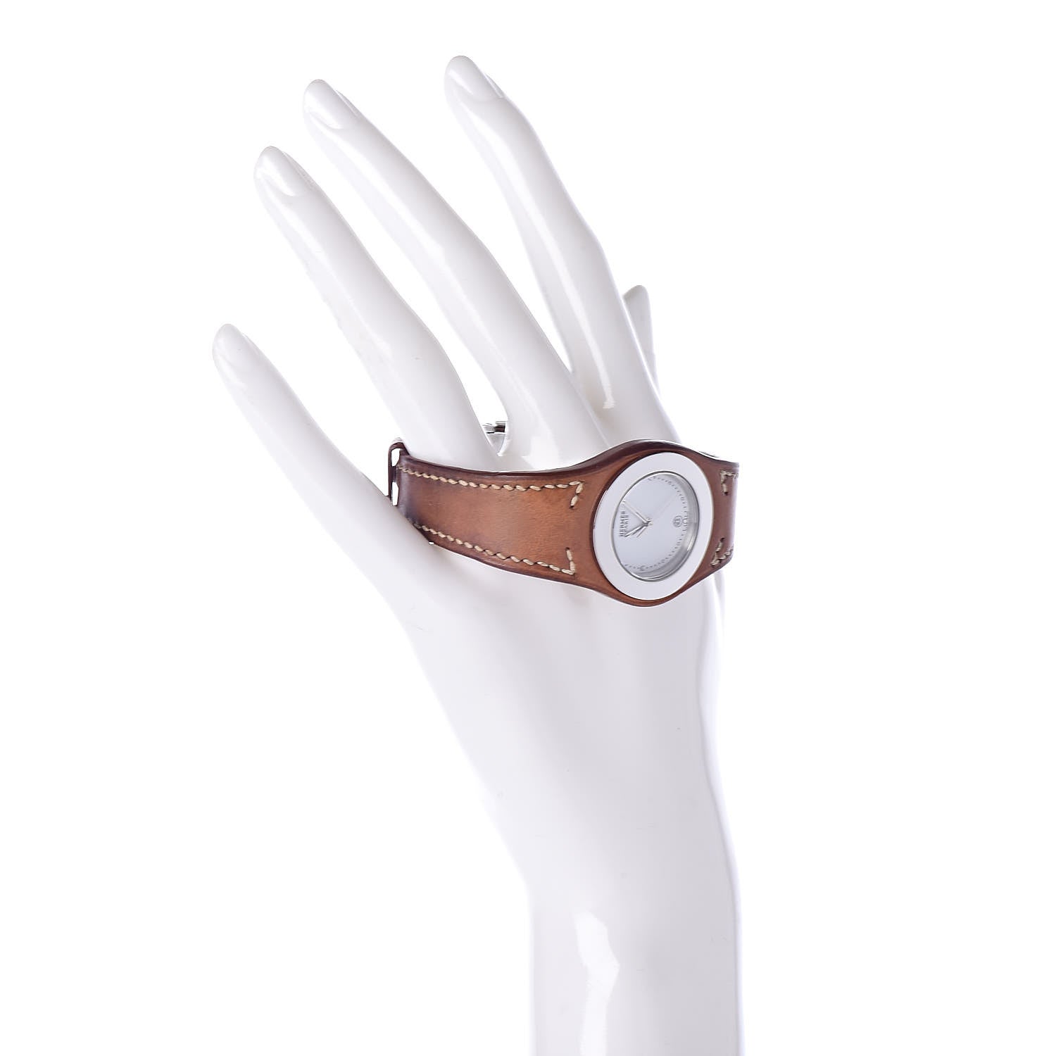 Hermes Stainless Steel Barenia 30mm Harnais Quartz Watch Fauve 2 of 6