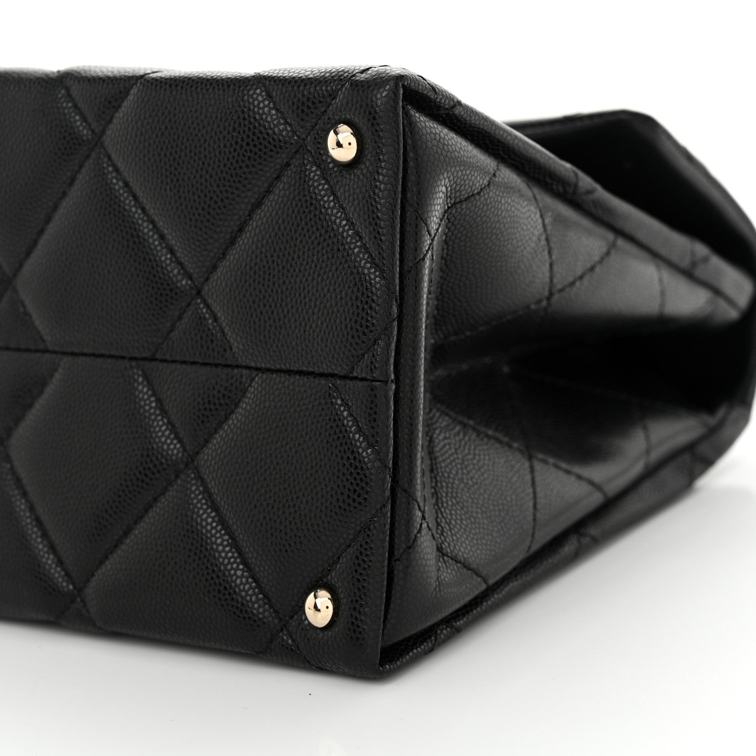 Chanel Caviar Quilted Medium Retro Twist Top Handle Flap Black 10 of 11