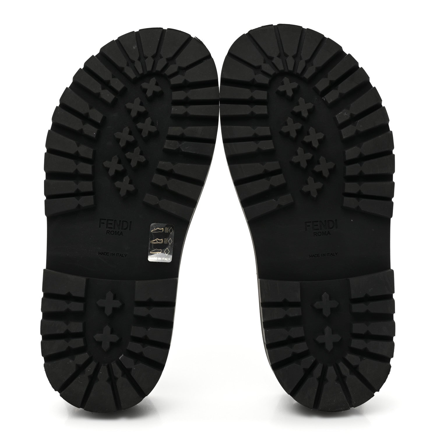 Fendi Vernice High-Tech Glazed Fabric FF Lug Sole Platform Sandals 37.5 Black Tobacco Moro 5 of 7