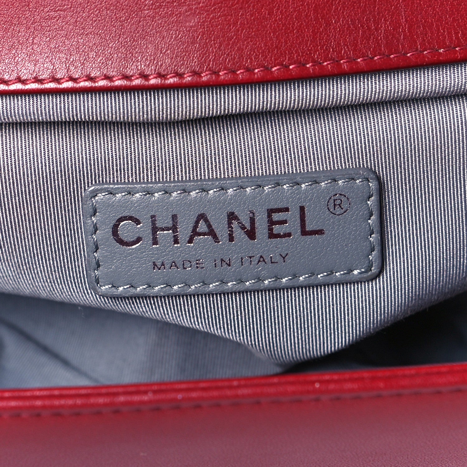 Chanel Calfskin Chevron Quilted Medium Boy Flap Dark Red 6 of 8