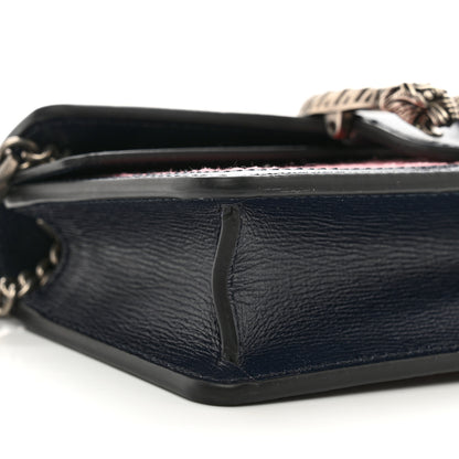 Gucci Lanzo Stretch Cord Azalea Calfskin Super Mini Dionysus Shoulder Bag Pink Blue 8 of 10