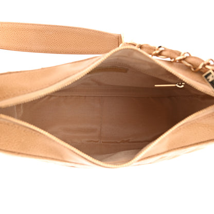 Chanel Caviar Quilted Timeless CC Shoulder Bag Beige 5 of 12