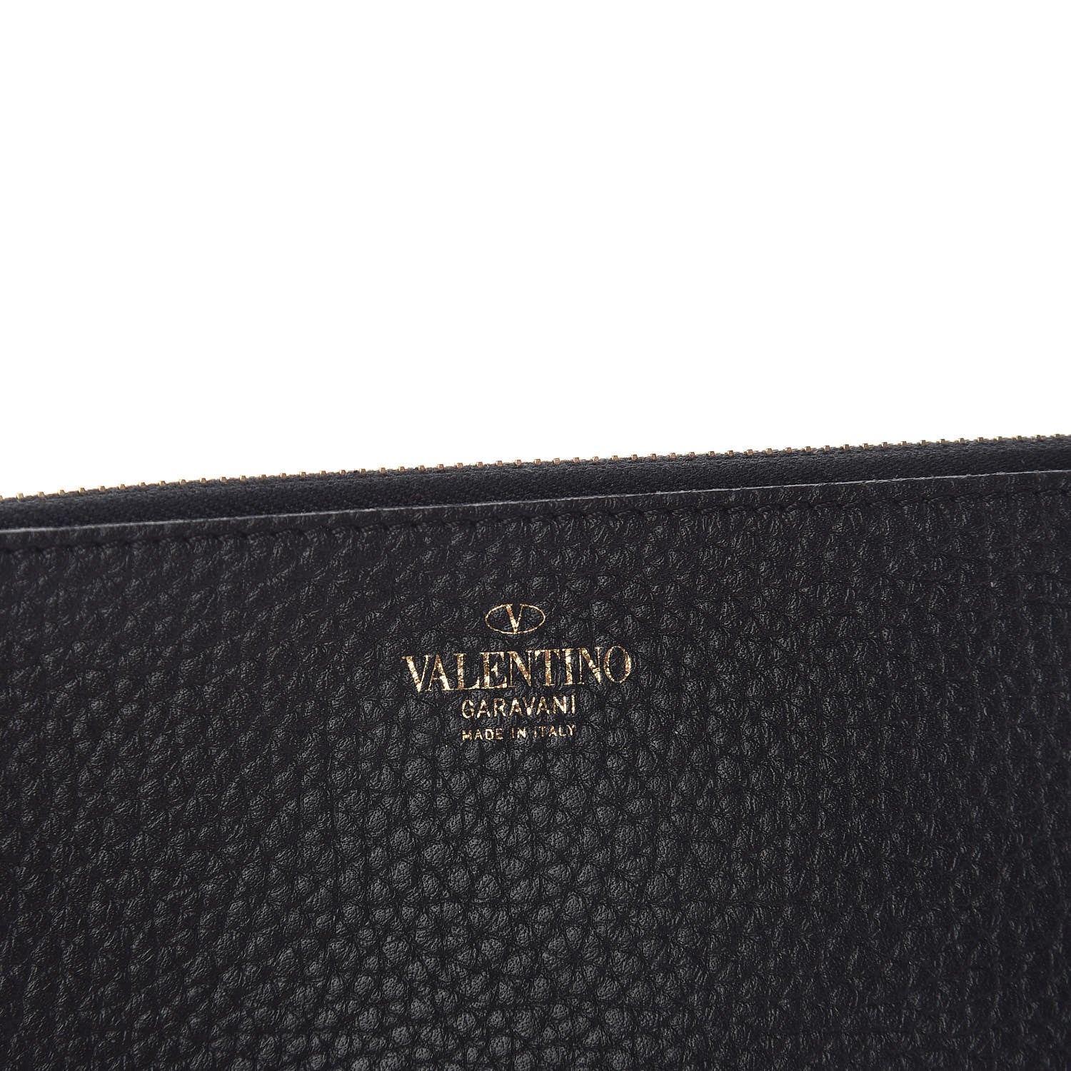 Valentino Garavani Pebbled Calfskin Rockstud Flap Clutch Black 8 of 8