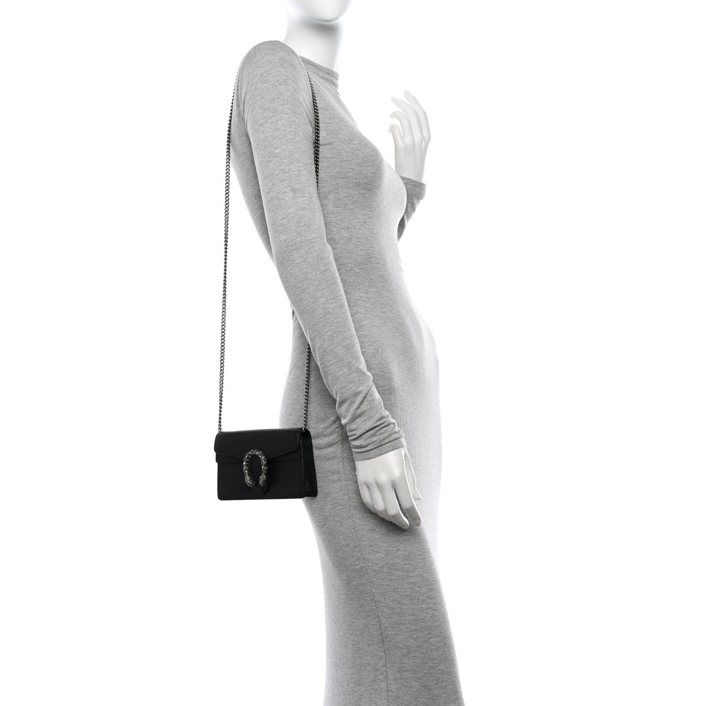 Calfskin Super Mini Dionysus Shoulder Bag Black