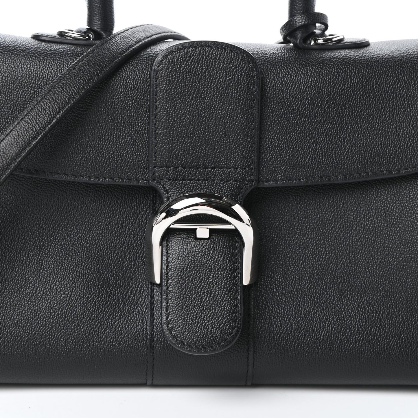 Calfskin Mini Brillant East West Satchel Black