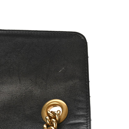 Gucci Calfskin Matelasse Medium GG Marmont Shoulder Bag Black 10 of 11
