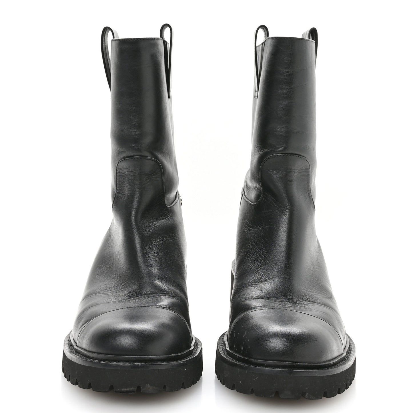 Calfskin CC Ankle Boots 37 Black