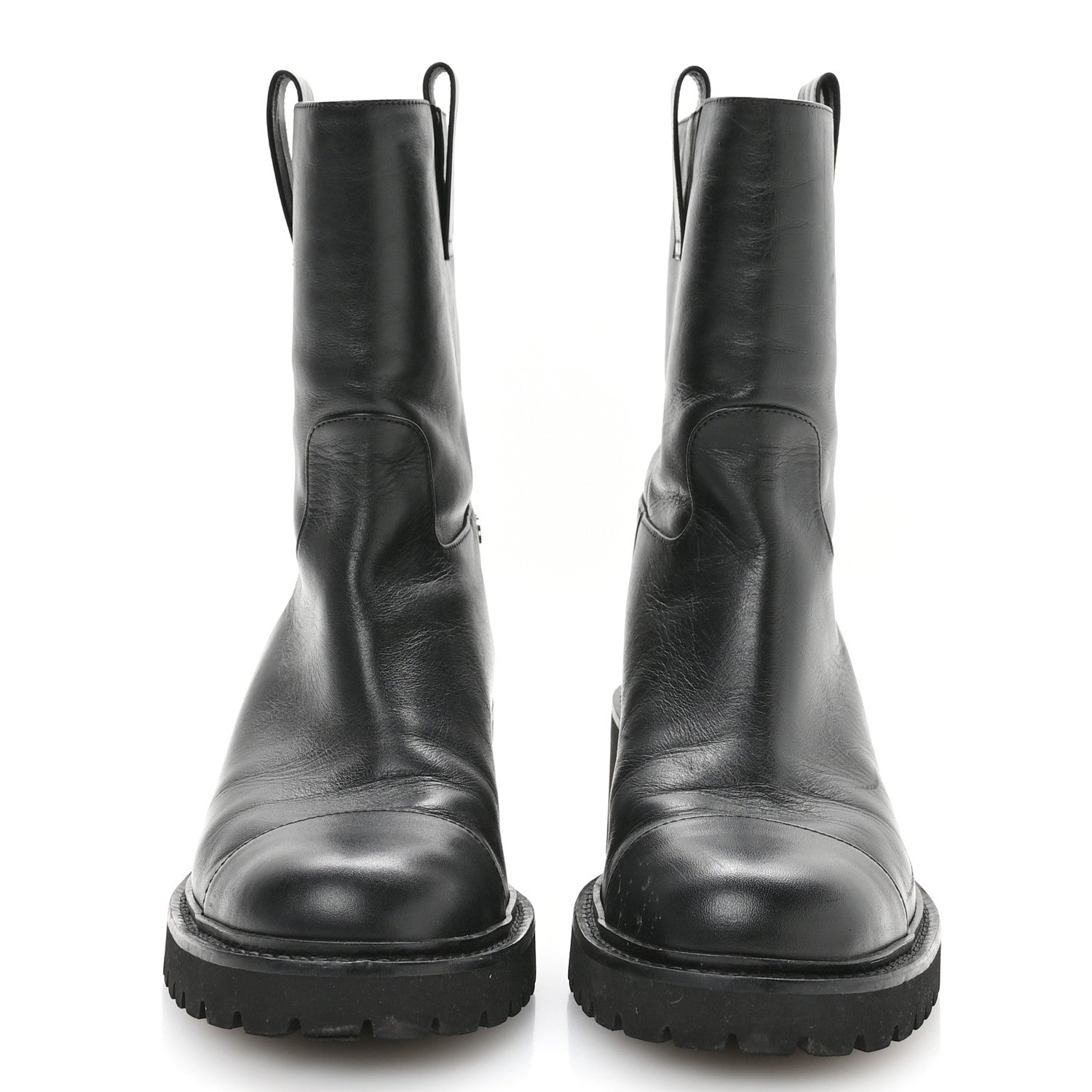 Chanel Calfskin CC Ankle Boots 37 Black 3 of 8