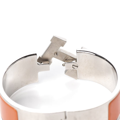 Hermes Enamel Wide Clic Clac H Bracelet PM Orange 3 of 4