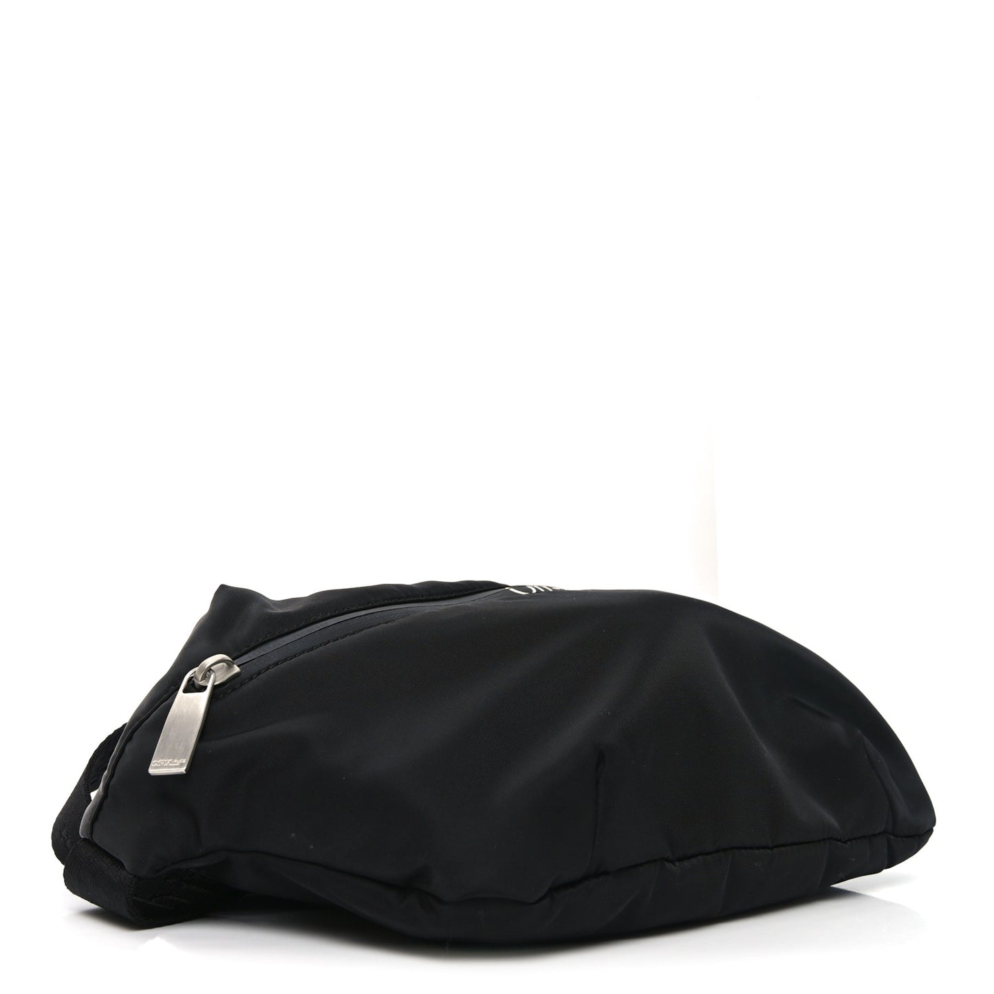 Nylon Logo Print Belt Bag Black
