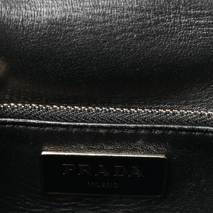 Prada Nappa Re-Nylon Triangle Quilted Patchwork System Flap Shoulder Bag Black 6 of 10