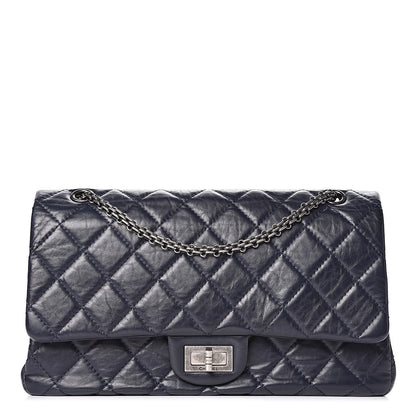Chanel Aged Calfskin Quilted 2.55 Reissue 227 Flap Navy Blue 1 of 11