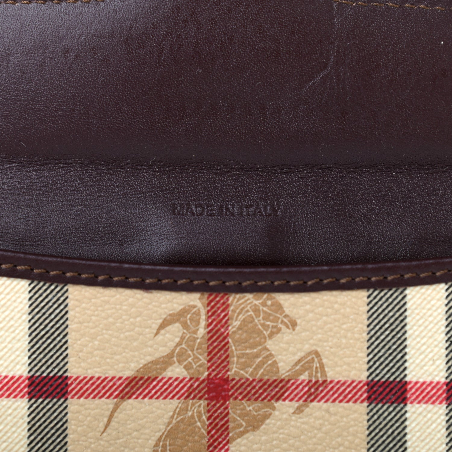 Burberry Calfskin House Check Wallet Brown 7 of 9