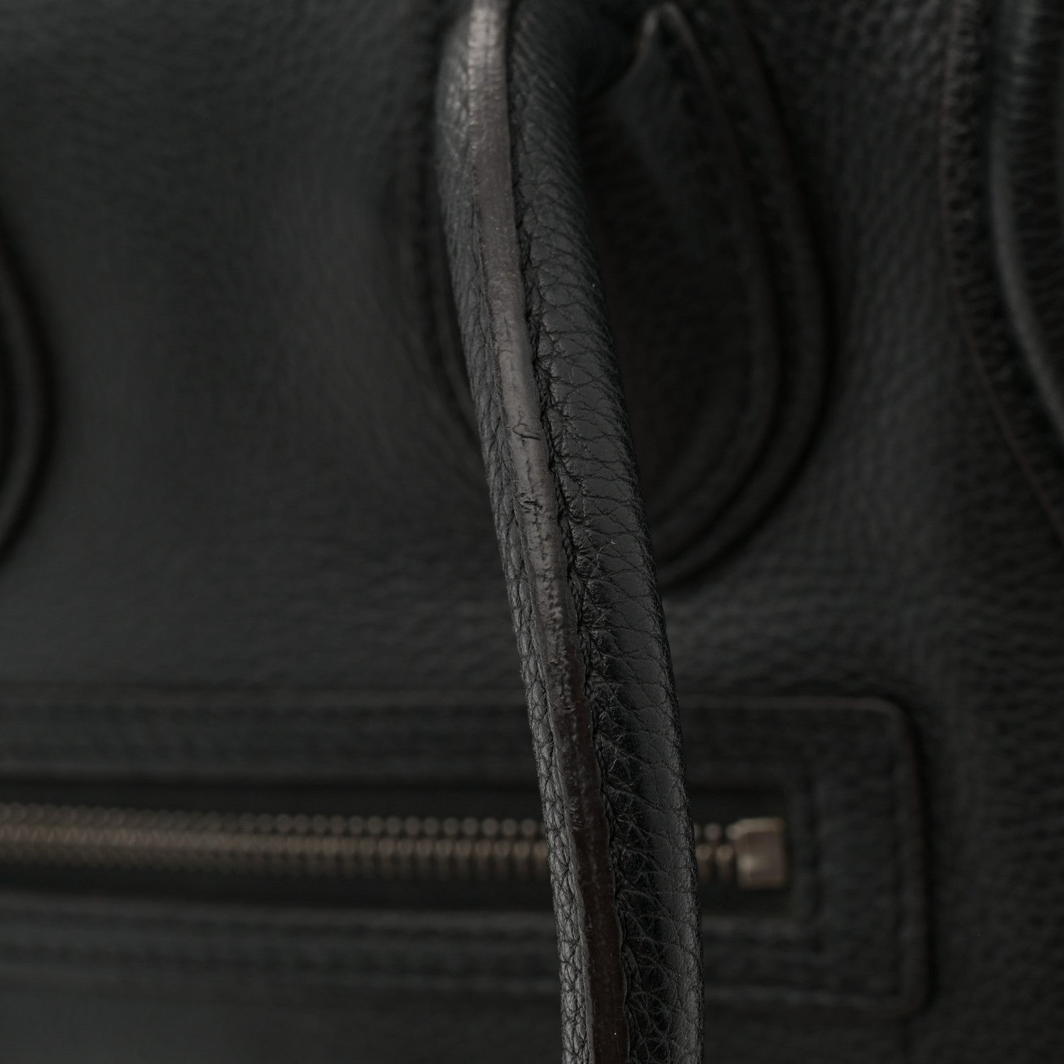 Celine Drummed Calfskin Micro Luggage Black 11 of 12