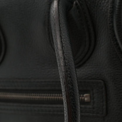 Celine Drummed Calfskin Micro Luggage Black 11 of 12