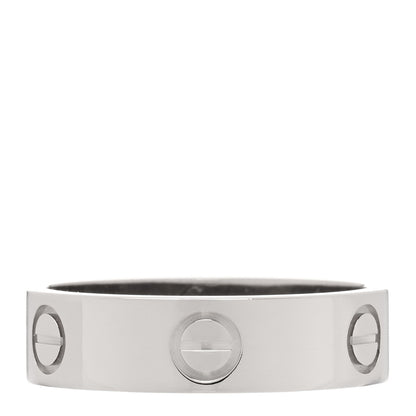 Cartier 18K White Gold 5.5mm LOVE Ring 58 8.25 1 of 4