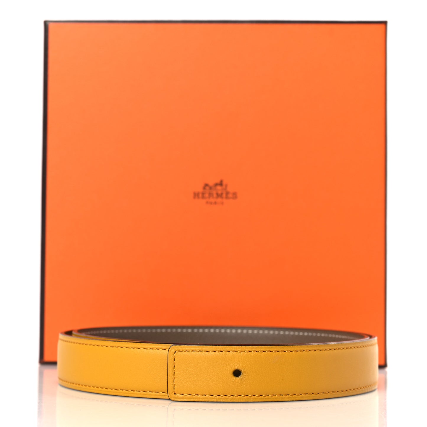 Swift Epsom 24mm Belt Strap 80 32 Jaune Ambre Etoupe