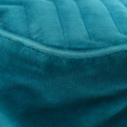 Gucci Velvet Matelasse Small GG Marmont Shoulder Bag Pavone Cyan 14 of 18