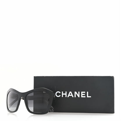 Chanel Acetate Lace Effect Sunglasses 5296 Black 8 of 8
