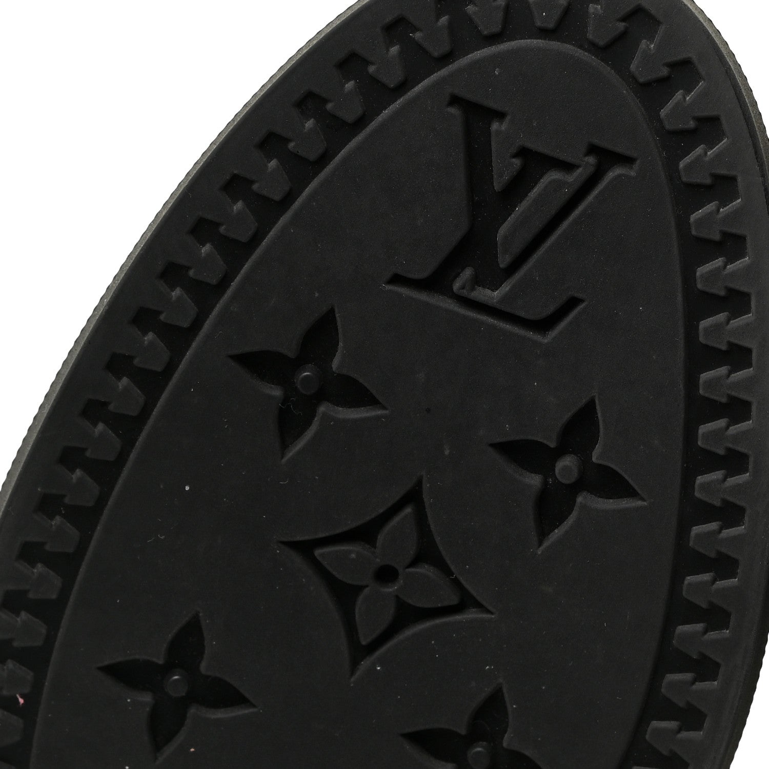 Louis Vuitton Rubber Embossed Monogram Drops High Rain Boots 37 Black 6 of 17