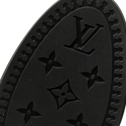 Louis Vuitton Rubber Embossed Monogram Drops High Rain Boots 37 Black 6 of 17