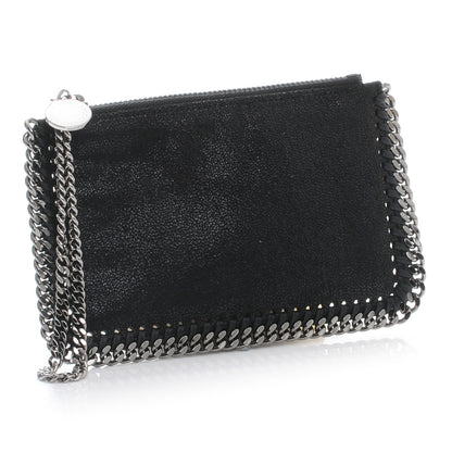 Stella McCartney Faux Leather Shaggy Deer Falabella Wristlet Black 3 of 8