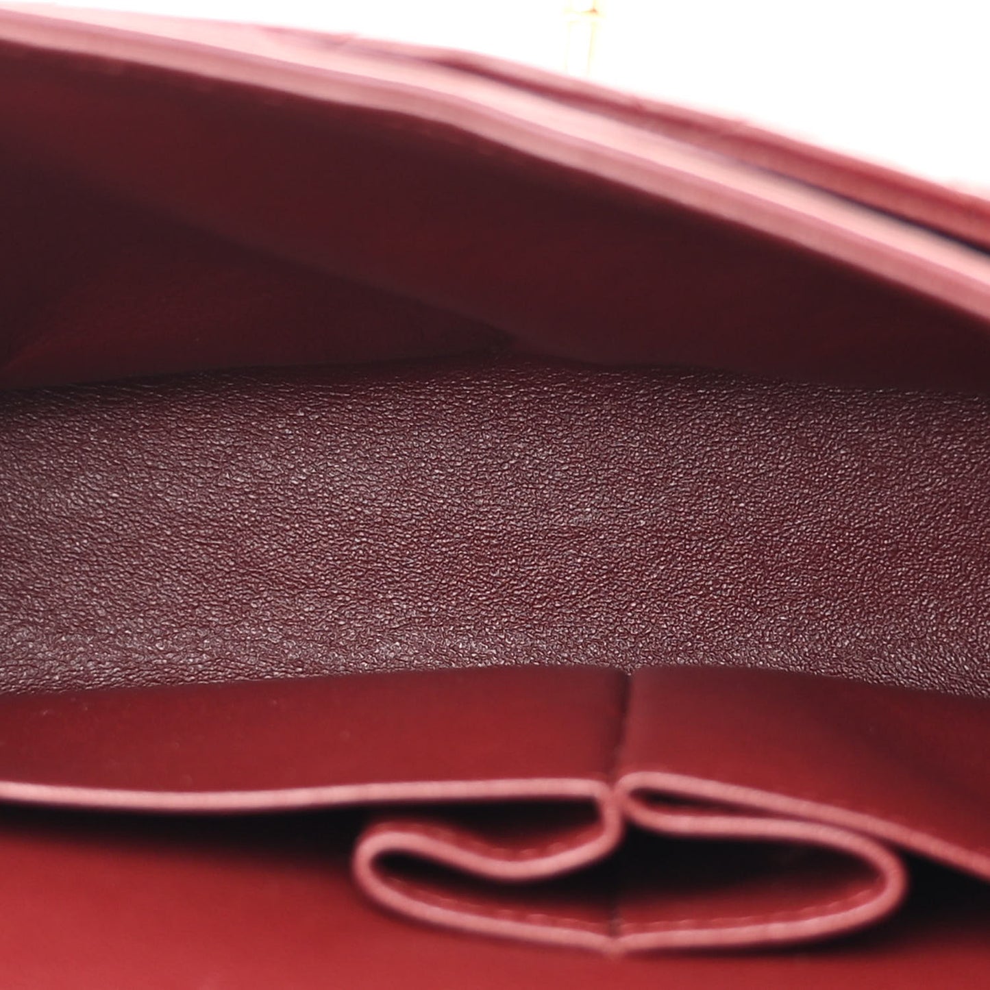 Lambskin Quilted Medium Double Flap Burgundy