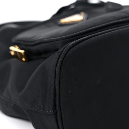 Prada Saffiano Tessuto Nylon Mini Bucket Crossbody Bag Black 8 of 18