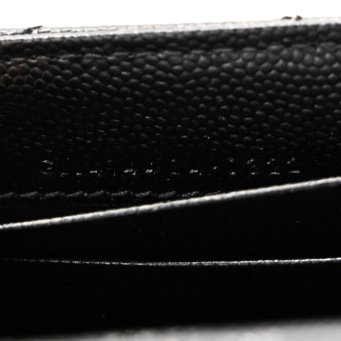 Grain De Poudre Matelasse Chevron Small Monogram Envelope Wallet Black