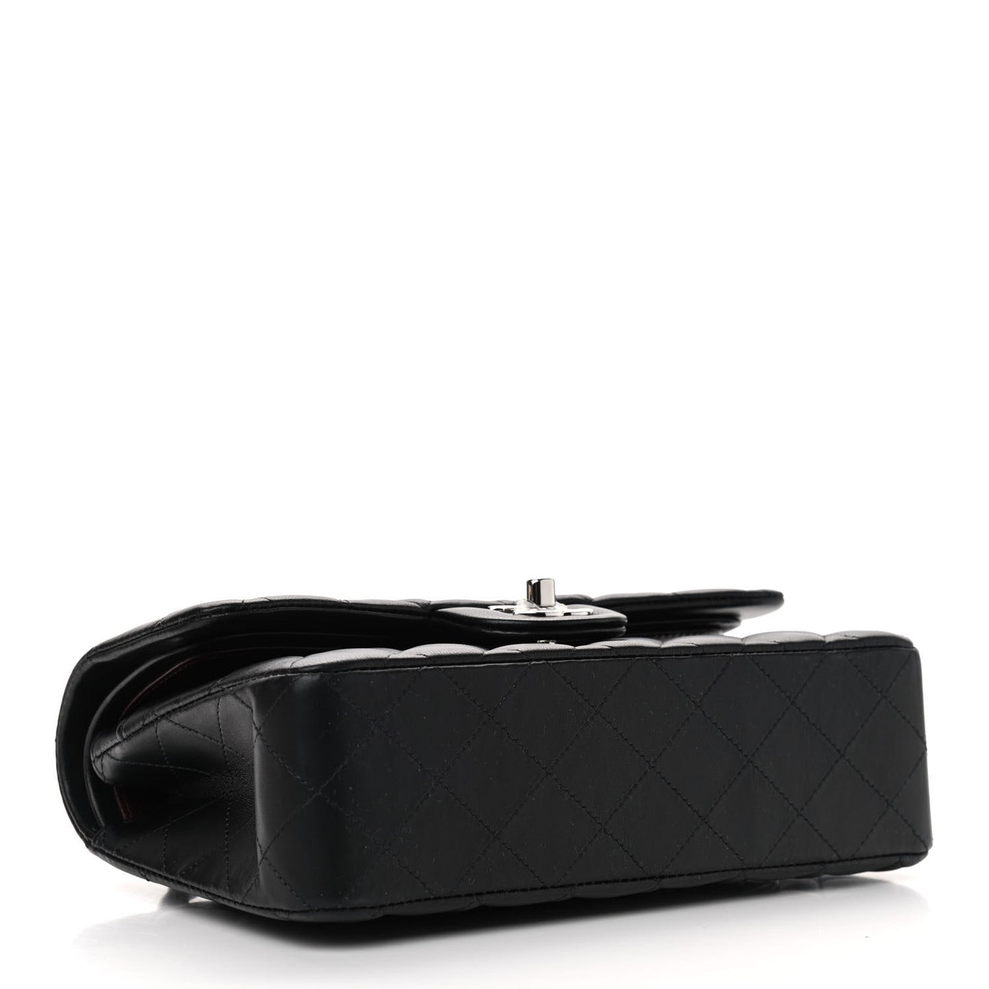 Lambskin Quilted Small Double Flap Black