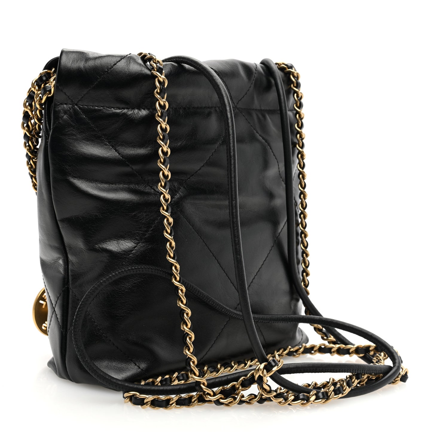 Calfskin Quilted Mini Chanel 22 Black