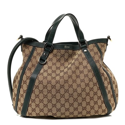 Gucci Monogram Medium Abbey Convertible Tote Green 1 of 13
