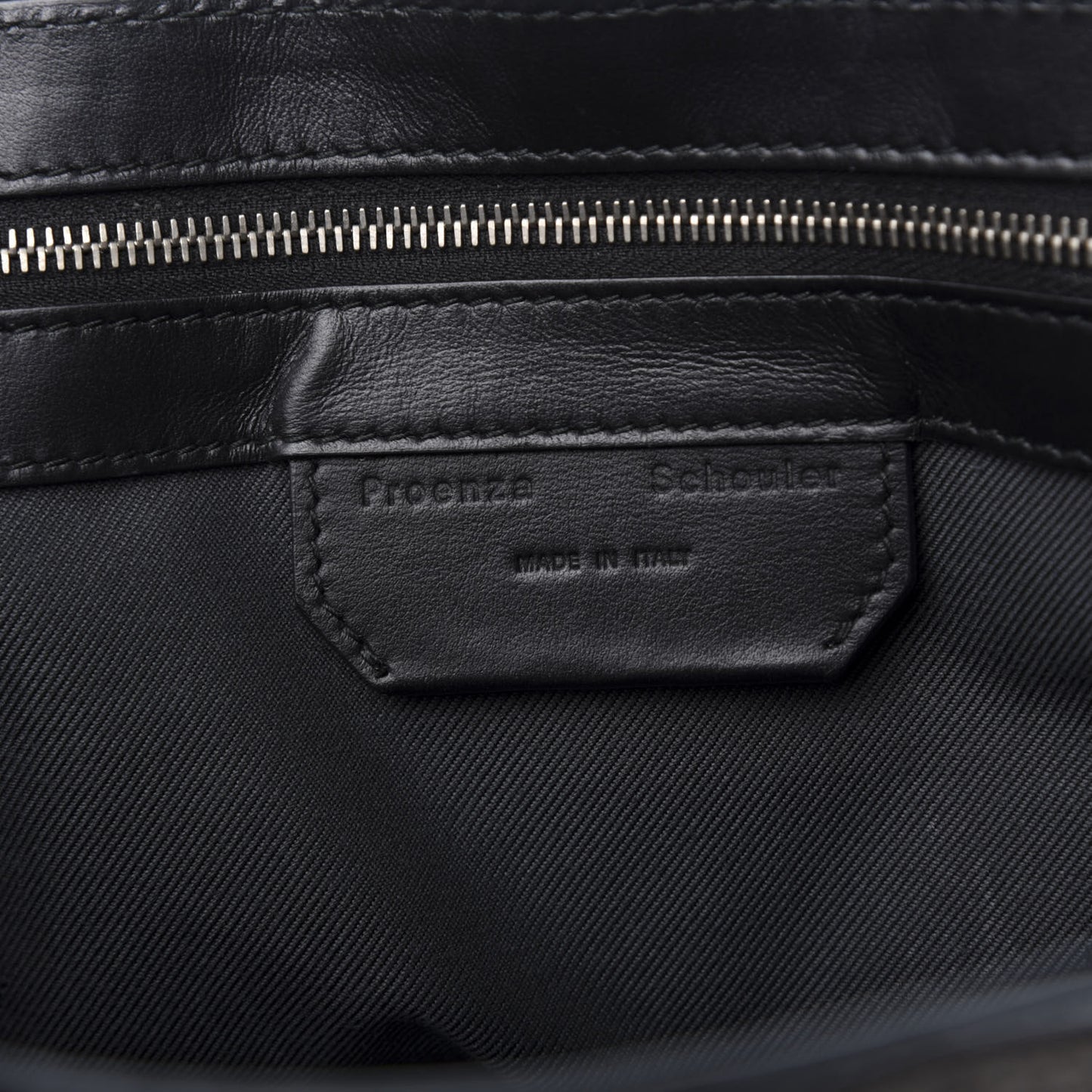 Metallic Paper Lambskin Medium PS1 Plus Zip Satchel Dark Silver